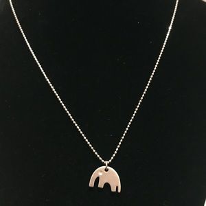 Silver Elephant Pendant Delicate Necklace